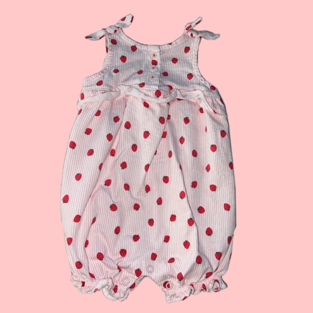 Strawberry tank onesie 6 months